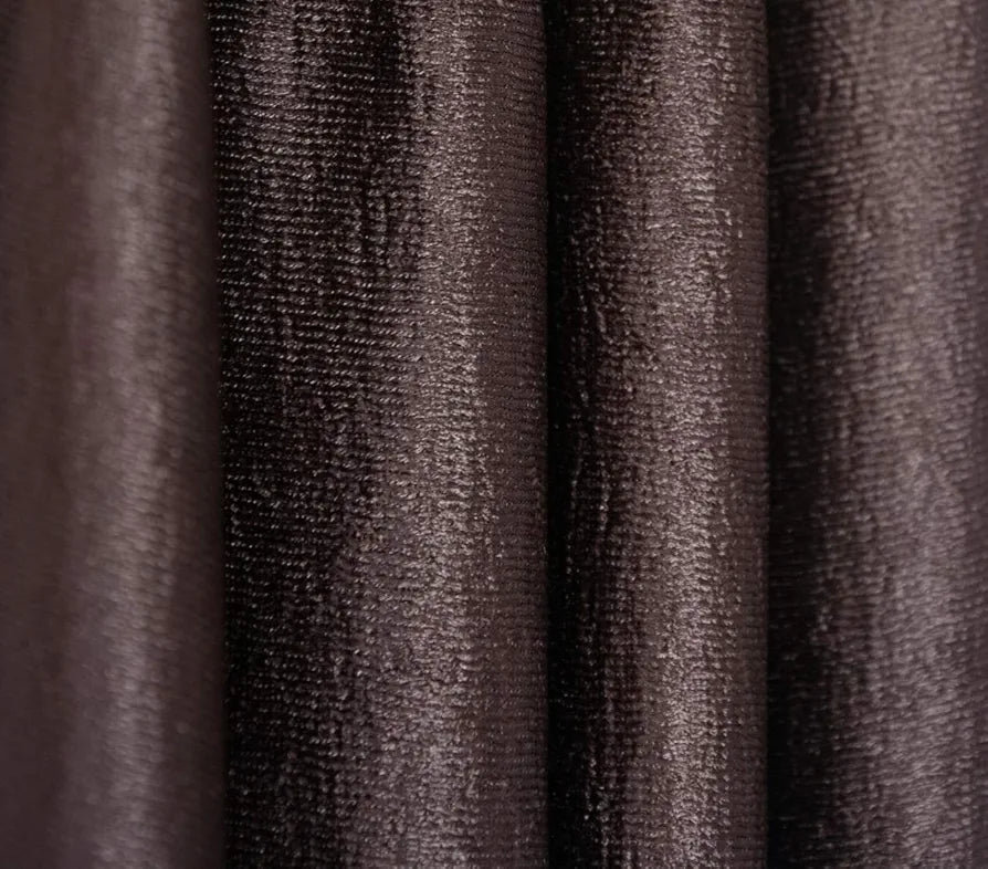 Homefab India Royal Silky Polyester Grommet Window Curtain - 6 feet, Coffee - 2 Piece